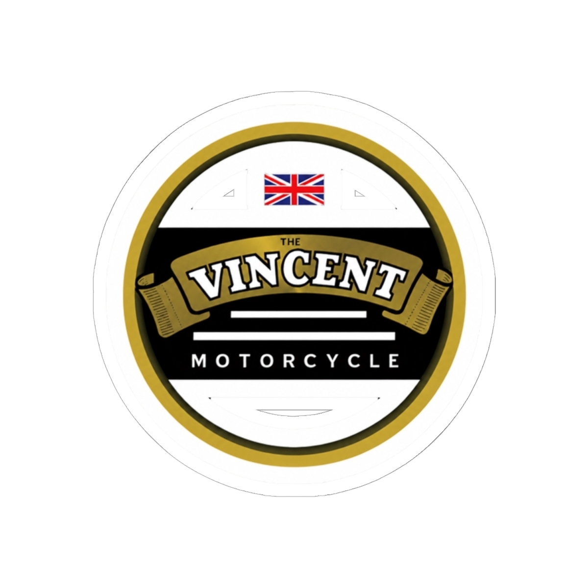 The Vincent Motorcycle England Sticker | Vincent Mason - alternate angle 1, merchandise